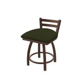 Holland Bar Stool Jackie 18" Tall Metal Vanity Stool Faux Leather/Upholstered/Leather/Metal in Brown | 31 H x 17 W x 17 D in | Wayfair 41118BZ010