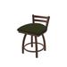 Holland Bar Stool Jackie 18" Tall Metal Vanity Stool Faux Leather/Upholstered/Leather/Metal in Brown | 31 H x 17 W x 17 D in | Wayfair 41118BZ010