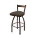 Holland Bar Stool 821 Catalina Low Back Swivel Bar Stool Upholstered/Metal in Gray/Brown | 34 H x 18 W x 18 D in | Wayfair 82125BZ006