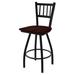 Holland Bar Stool Contessa Swivel Solid Wood Counter, Bar & Extra Tall Stool Wood/Metal in Gray/Blue/Black | 16 D in | Wayfair 81036BWDCOak