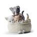 Lladro Curious Kittens Figurine Porcelain/Ceramic in Black/Brown/White | 5.12 H x 4.72 W x 5.51 D in | Wayfair 01008693