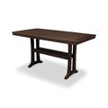 POLYWOOD® Nautical Trestle 38" x 73" Counter Outdoor Table Plastic | 37 H x 78 W x 38.5 D in | Wayfair PLR83-T2L1MA