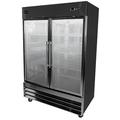 SABA Two Glass Door 47 cu. ft. Reach-in Refrigerator in Black/Gray | 82.5 H x 54 W x 32.25 D in | Wayfair S-47RG