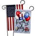 Breeze Decor Celebrate Fourth of July Impressions Decorative 2-Sided 19 x 13 in. Garden Flag, Polyester in Gray/Black | 18.5 H x 13 W in | Wayfair