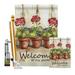 Breeze Decor Welcome To My Garden - Impressions Decorative 2-Sided Polyester 40 x 28 in. Flag Set | 40 H x 28 W in | Wayfair