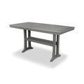 POLYWOOD® Nautical Trestle 38" x 73" Counter Outdoor Table Plastic in Gray | 37 H x 78 W x 38.5 D in | Wayfair PLR83-T2L1GY