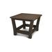POLYWOOD® Harbour Slat End Outdoor Table Plastic in Brown | 16.75 H x 23 W x 23 D in | Wayfair 4018-MA