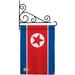 Breeze Decor North Korea 2-Sided Polyester 19 x 13 in. Flag Set in Blue/Red | 18.5 H x 13 W in | Wayfair BD-CY-GS-108328-IP-BO-03-D-US15-BD
