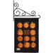 Breeze Decor Pumpkins Boo 2-Sided Polyester 18.5 x 13 in. Flag Set in Black/Orange | 18.5 H x 13 W x 1 D in | Wayfair