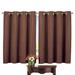 Astoria Grand Hagans Insulated Scroll Solid Sheer Tab Top Single Curtain Panel Polyester in Brown | 54 H in | Wayfair