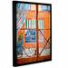 Vault W Artwork 'Pork-Butchers Shop Through The Window' by Vincent Van Gogh Framed Painting Print on Wrapped Canvas in Blue/Green/Orange | Wayfair