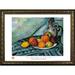 Vault W Artwork Museum Masters 'Fruit & a Jug on a Table' by Paul Cezanne Framed Painting Print Paper, in Blue/Red | 28 H x 36 W x 1.5 D in | Wayfair