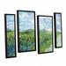 Vault W Artwork 'Field w/ Green Wheat' by Vincent Van Gogh 4 Piece Framed Painting Print on Canvas Set Canvas in White | Wayfair 0van064i2436f