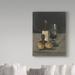 Vault W Artwork 'Still Life w/ Bottle & Lemons' by Paul Cezanne Oil Painting Print on Wrapped Canvas in White/Black | 47 H x 35 W x 2 D in | Wayfair