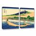 Vault W Artwork 'A Fishing Boat w/ Mt Fuji' by Katsushika Hokusai 2 Piece Painting Print on Wrapped Canvas Set Canvas in White | Wayfair