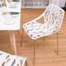 Orren Ellis Kemmel Stacking Side Chair in White Plastic/Acrylic/Plastic/Acrylic/Metal in Gray | 31 H x 21 W x 20 D in | Wayfair