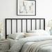 Ebern Designs Tatum Metal Headboard Metal in Gray/Black | 42.5 H x 37 W x 1 D in | Wayfair 6CD5195E47B8487BB91A8DD02C40F7F4