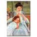 Vault W Artwork 'Young Mother Sewing' by Mary Cassatt Painting Print on Wrapped Canvas in Gray/Green | 24 H x 16 W x 1.5 D in | Wayfair