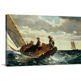 Vault W Artwork 'Breezing Up (A Fair Wind) 1873-76' by Winslow Homer - Print | 30 H x 48 W x 1.5 D in | Wayfair 385949B6211845AAB944425A67EDAB72