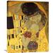 Vault W Artwork 'The Kiss (Detail 2)' by Gustav Klimt Painting Print on Wrapped Canvas in Brown/Red/Yellow | 22 H x 17.38 W x 1.5 D in | Wayfair