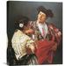 Vault W Artwork 'Torrero & Young Girl 1873' by Mary Cassatt Painting Print on Wrapped Canvas in Gray/Red | 22 H x 18.48 W x 1.5 D in | Wayfair