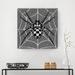 The Holiday Aisle® 'Glamoween Spider II' - Wrapped Canvas Graphic Art Print Canvas in Black/Gray | 12 H x 12 W x 1.5 D in | Wayfair