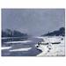 Vault W Artwork Ice on Seine at Bougival, 1867-8 by Claude Monet - Print on Canvas in Blue/White | 18 H x 24 W x 2 D in | Wayfair BL0164-C1824GG