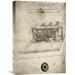 Vault W Artwork 'Mechanical Sketches' by Leonardo Da Vinci Graphic Art on Wrapped Canvas in Gray | 30 H x 21.14 W x 1.5 D in | Wayfair