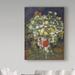 Vault W Artwork 'Bouquet of Flowers in a Vase' by Vincent Van Gogh Oil Painting Print on Wrapped Canvas in Blue/Green | Wayfair BL02029-C2432GG