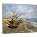 Vault W Artwork 'Fishing Boats on the Beach at Saintes-Maries-De-La-Mer' by Vincent Van Gogh Painting Print | 8 H x 10 W x 1.5 D in | Wayfair
