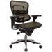 Inbox Zero Adjustable Swivel Mesh Rolling Office Chair Upholstered/Mesh in Black/Brown | 39.5 H x 19.75 W x 26.5 D in | Wayfair