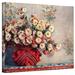 Vault W Artwork 'Red Vase' by Claude Monet Print of Painting on Canvas in Brown/Red | 18 H x 24 W x 2 D in | Wayfair Cmonet13-18x24-w