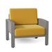 Woodard Metropolis Patio Chair w/ Cushions in Gray | 28.25 H x 36.25 W x 33 D in | Wayfair 3G0406-72-14Y-67E