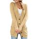 Reukree Womens Plus Size Cardigan Warm Cardigan Thick Cardigan Winter Cardigan Open Front Cardigan Loose Fit Jumper Outwear Knitwear Sweater Beige XX-Large