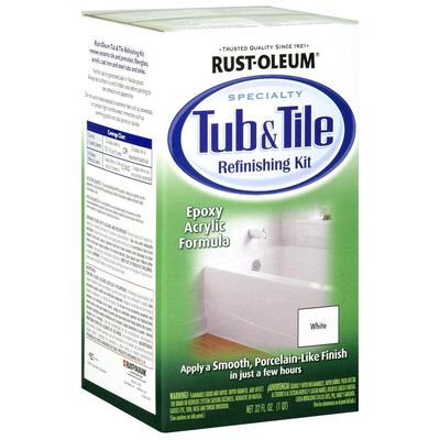 Rust-Oleum Specialty 1 qt. White Tub and Tile Refinishing Kit, Gloss White