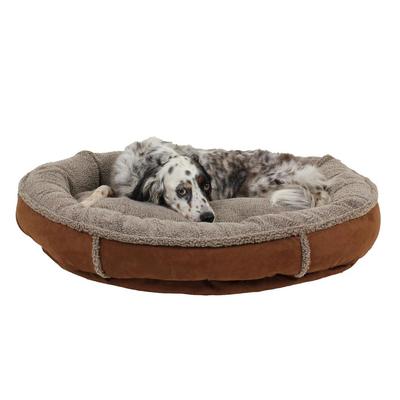 Carolina Pet Company Medium Brown Faux Suede and Tipped Berber Round Comfy Cup