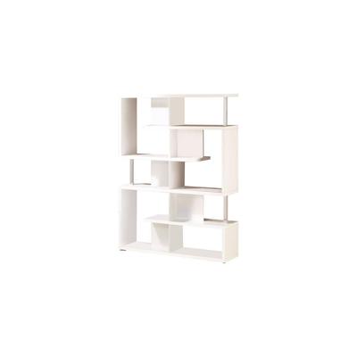 White Wood 8 Shelf Accent Bookcase With, White Open Back Bookcase