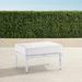 Avery Ottoman with Cushion in White Finish - Rain Sailcloth Cobalt - Frontgate
