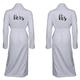 aztex 100% Cotton Set of 2 His and Her Robes, 450gsm, Cotton, Wedding Gift, White - Hers L His XL