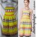 Anthropologie Dresses | Anthro Leifsdottir Quilotoa Yellow Strapless Dress | Color: Blue/Yellow | Size: 0