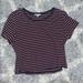 Urban Outfitters Tops | 3/$20 Navy Striped Crop Top | Color: Blue/Red | Size: M