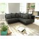 DELIFE Ecksofa Clovis Schwarz Ottomane Rechts Modulsofa erweiterbar, Design Ecksofas, Couch Loft, Modulsofa, modular