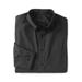 Men's Big & Tall KS Signature Wrinkle-Free Long-Sleeve Button-Down Collar Dress Shirt by KS Signature in Black (Size 17 37/8)