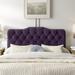 Kelly Clarkson Home McCrory Velvet Panel Headboard Upholstered/Metal in White/Indigo | 51 H x 62 W x 4 D in | Wayfair