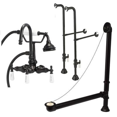 Randolph Morris Clawfoot Tub Freestanding Gooseneck Faucet Set RM402FS-ORB