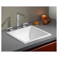 Cheviot Square Drop-In or Undermount Basin Sink - White 1179-WH