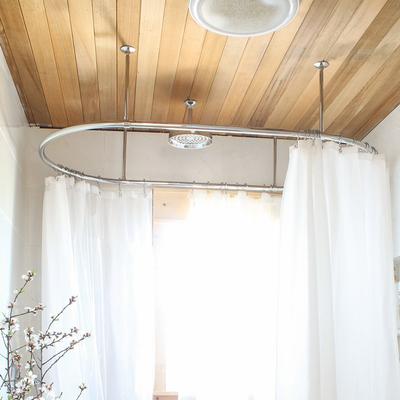 Randolph Morris Clawfoot Tub Oval Shower Enclosure - 30 X 72 Inch - Chrome RMO30X72-CP