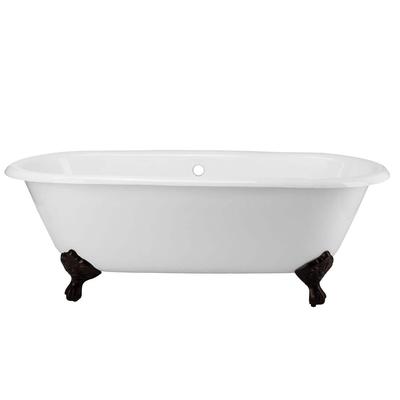 Randolph Morris Kensington 66 Inch Cast Iron Double Ended Clawfoot Tub - No Faucet Drillings RM66DE0ORB