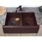 Sierra Copper Hampton Double Equal 33 Inch Farmhouse Sink - Antique SC-HDE-33-A