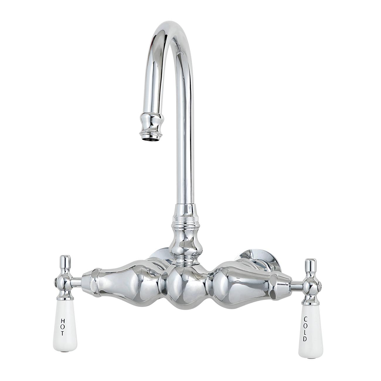 Randolph Morris Bathroom Wall Mount Gooseneck Clawfoot Bathtub Faucet RM149-3C